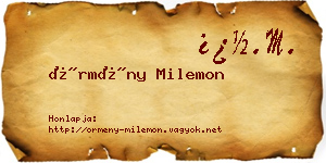 Örmény Milemon névjegykártya